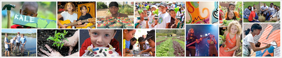 Children participating in environmental, art, and music education programs